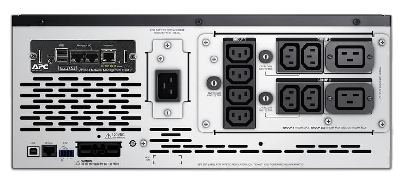 APC Smart-UPS UPS-enhed Interaktivt indgangsstik 3 kVA 2700 W 10 AC stikkontakt(er)