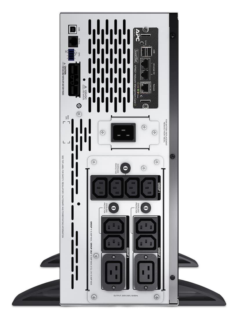 APC Smart-UPS UPS-virtalähde Linjainteraktiivinen 3 kVA 2700 W 10 AC-pistorasia(a)