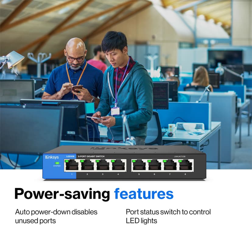 Linksys LGS108 8-Port Business Desktop Gigabit Switch