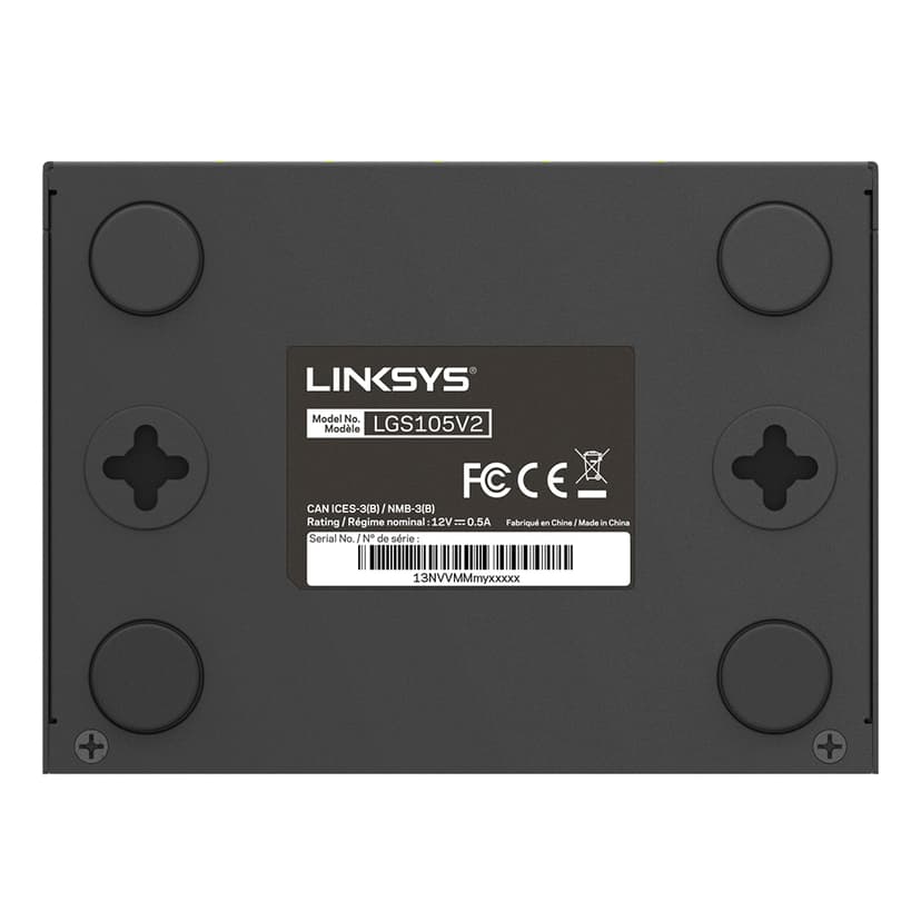 Linksys LGS105 5-Portars företagsanpassad gigabitswitch i skrivbordsformat
