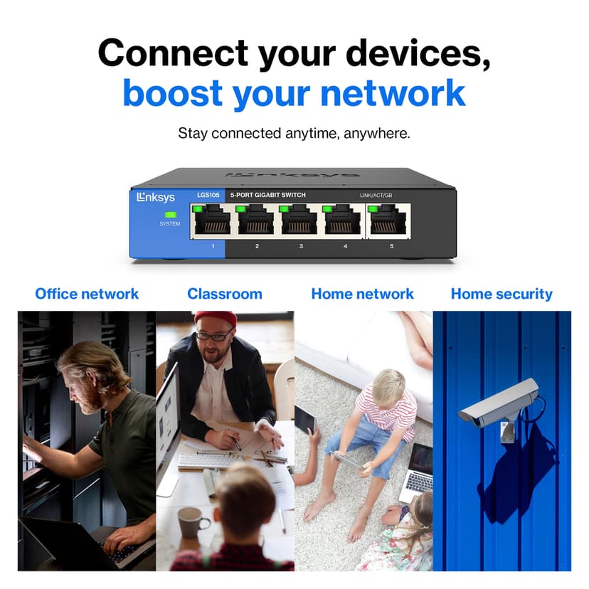 Linksys LGS105 5-Port Business Desktop Gigabit Switch