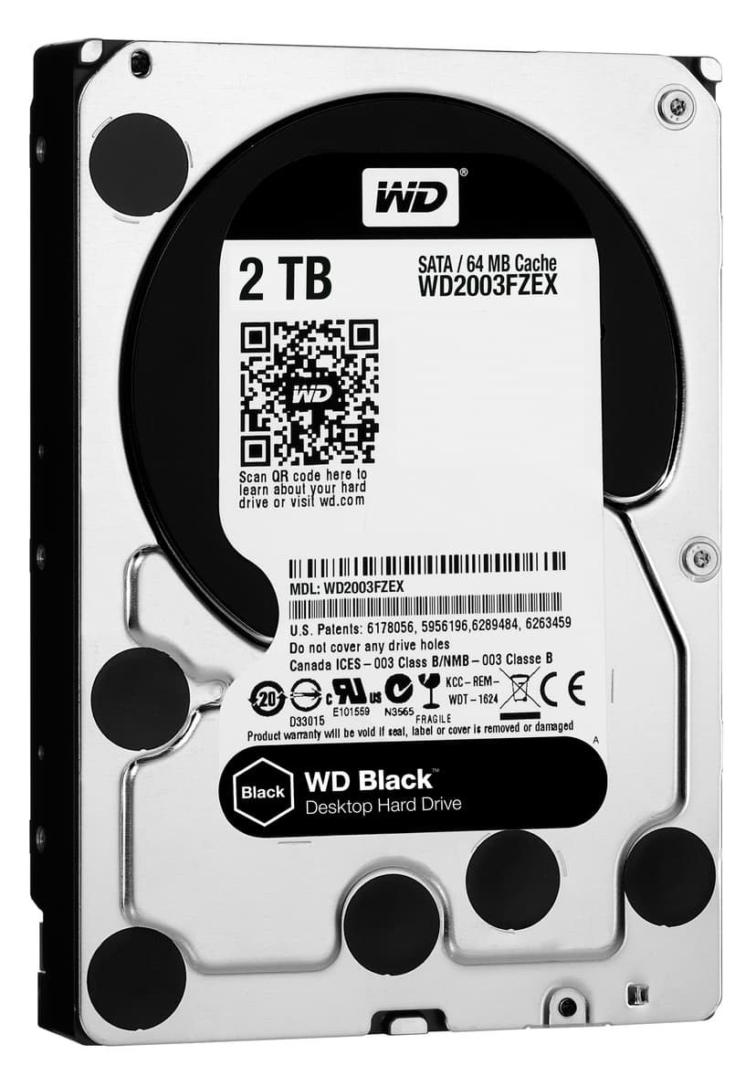WD BLACK 2TB 3.5" 7200r/min SATA 6.0 Gbit/s HDD