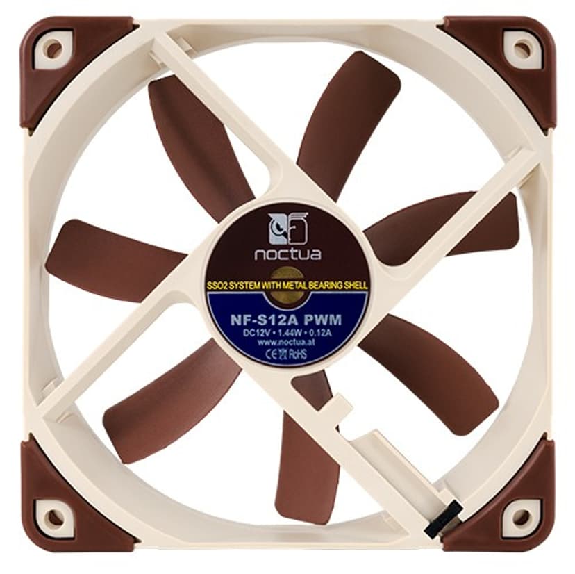 Noctua NF-S12A PWM 120MM Ventilator Beige, Bruin