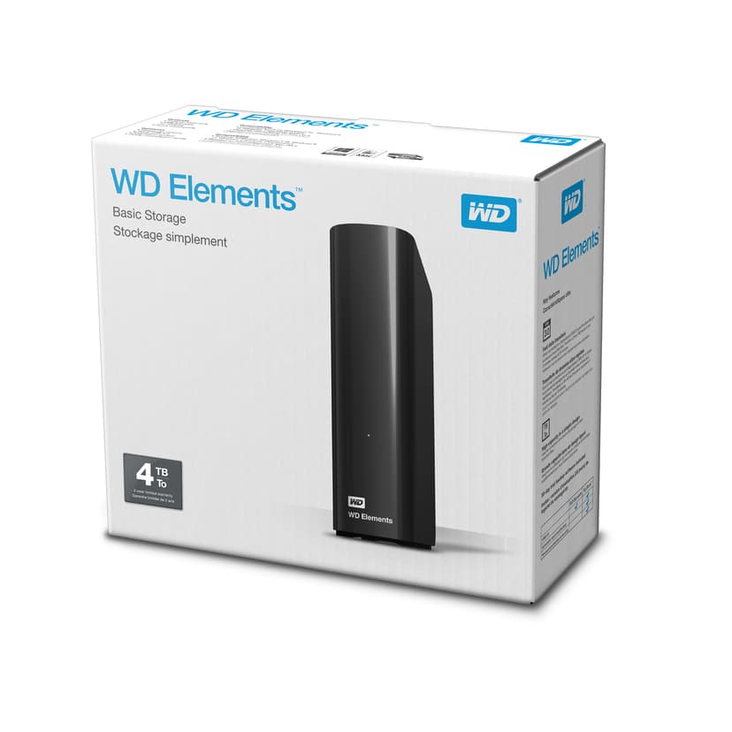 WD Elements Desktop 4TB Zwart