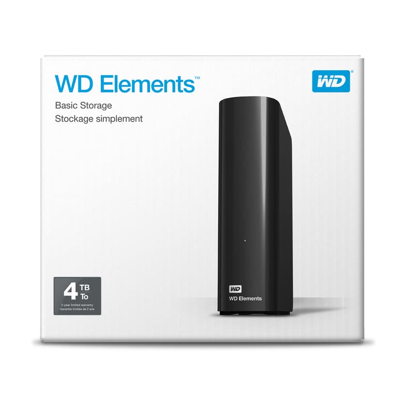 WD Elements Desktop 4TB Zwart