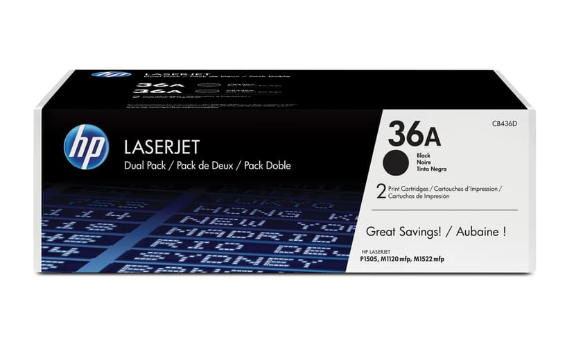 HP Toner Sort 36A 2K - CB436AD 2-Pack