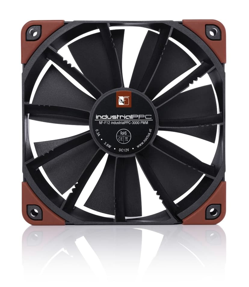Noctua NF-F12 INDUSTRIALPPC-3000 PWM 120MM Ventilator Brun, Sort