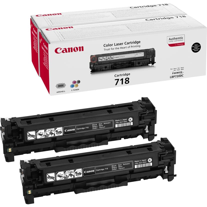 Canon Toner Sort 3,4k Type 718 2-Pack