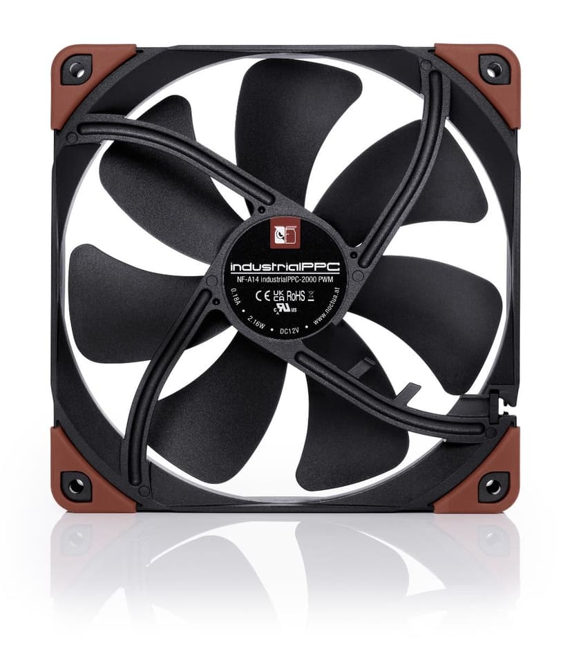Noctua NF-A14 INDUSTRIALPPC-2000 PWM 140MM Vifte Brun, Svart