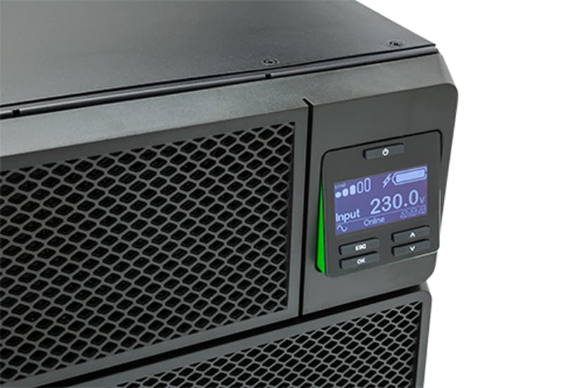 APC Smart-UPS On-Line SRT10KRMXLI - 10kW/VA, 6x C13 + 4x C19 + hardwire 1 fase uitgang, rackmountable, Embedded NMC