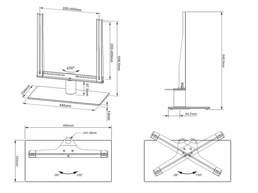 Multibrackets M VESA Tablestand Turn Medium