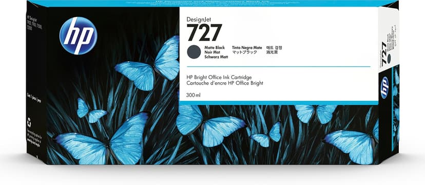 HP Muste Matta Musta 727 300ml - DJ T1530