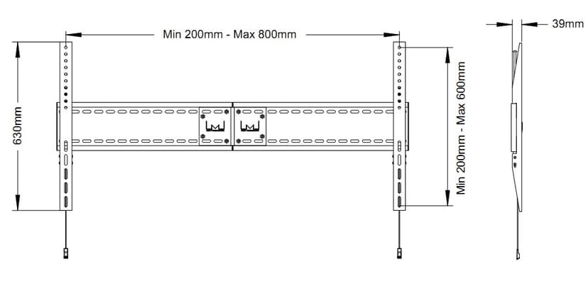 Multibrackets M Universal Wallmount Fixed HD