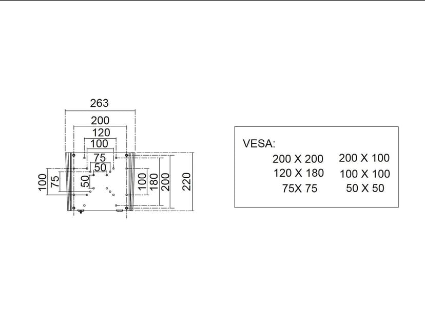 Multibrackets M Display Single Screen VESA Mount, musta