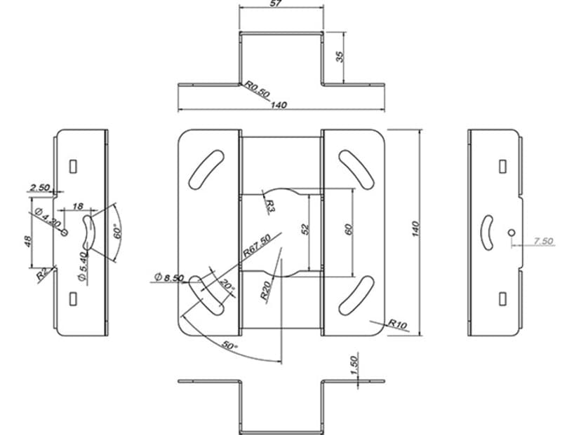 Multibrackets M Universal Projektor Takstativ 200 Med Finjustering