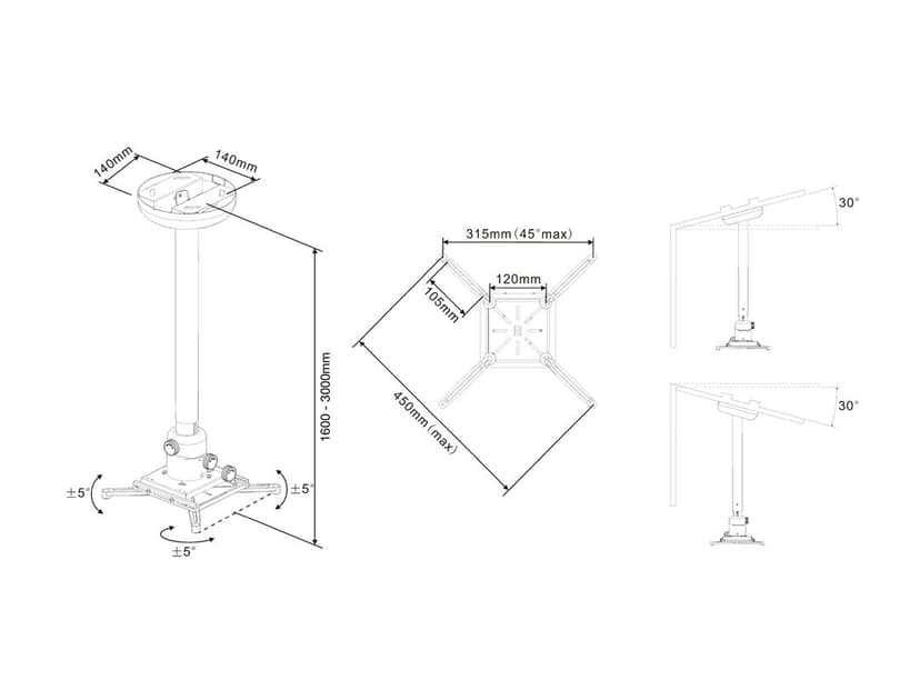 Multibrackets M Universal Ceilingmount