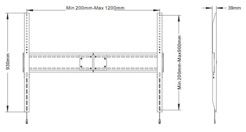 Multibrackets M Universal Wallmount Fixed HD