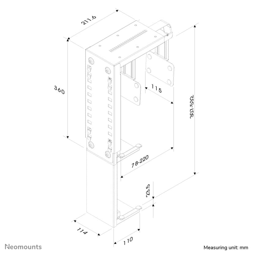Neomounts CPU-D100BLACK