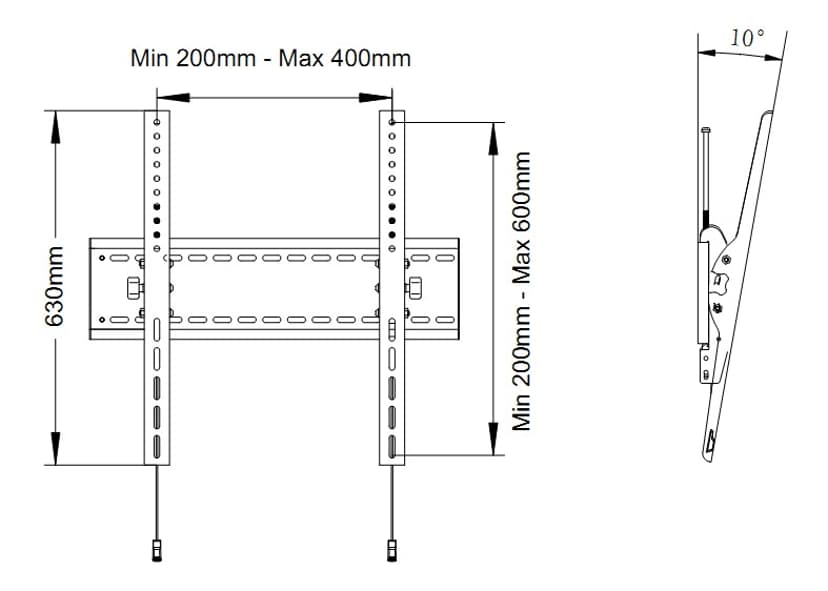 Multibrackets M Universal Tilt Wallmount HD 63-110"