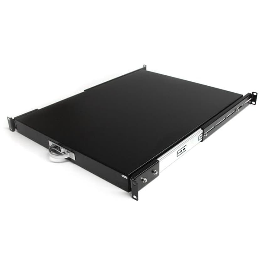 Startech 1U 56cm deep, sliding rack cabinet shelf, Black