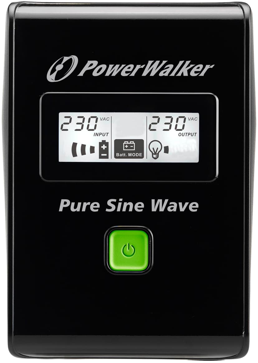 Powerwalker VI 800 SW uforstyrrbar strømforsyning (UPS) Linje-Interactive 0,8 kVA 480 W 2 AC-utganger