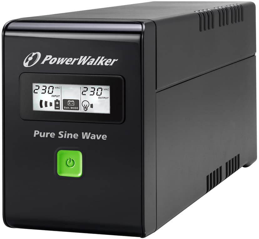 Powerwalker VI 800 SW uforstyrrbar strømforsyning (UPS) Linje-Interactive 0,8 kVA 480 W 2 AC-utganger