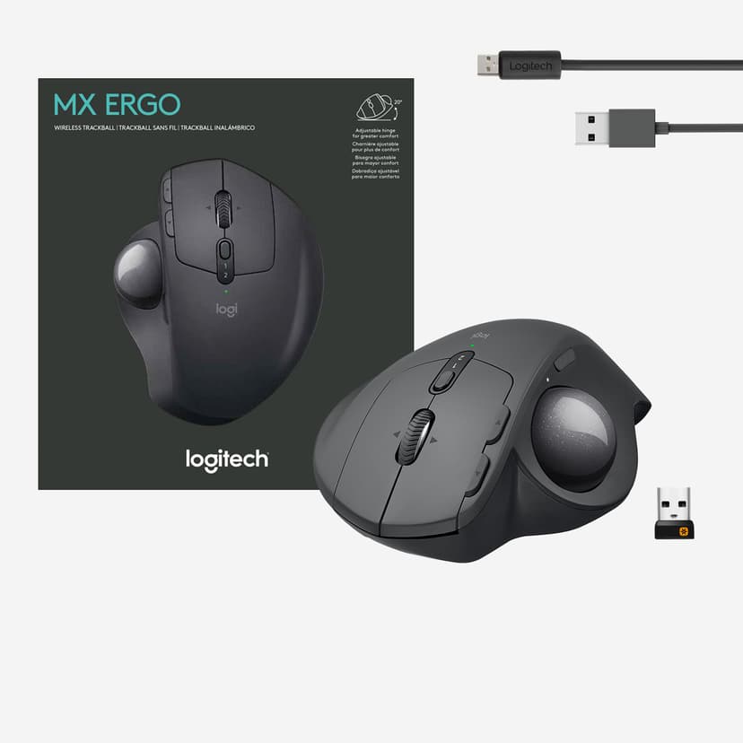 Logitech Mx Ergo Trackball Wireless RF Wireless + Bluetooth