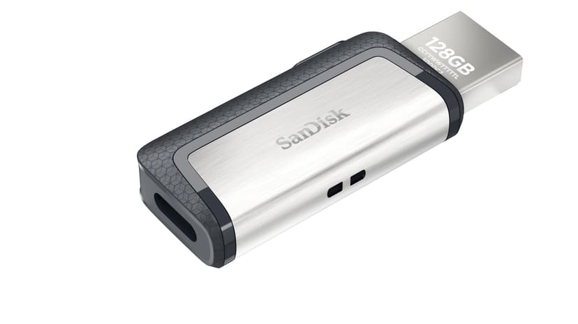SanDisk Ultra Dual 128GB USB-A / USB-C Svart, Sølv