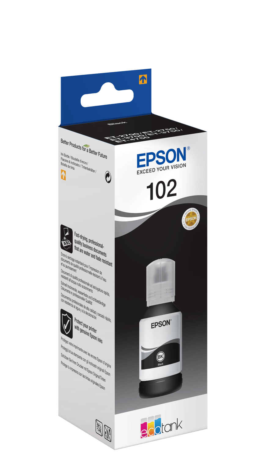 Epson Bläck Svart 102 127ml - ET-3700/ET-3850