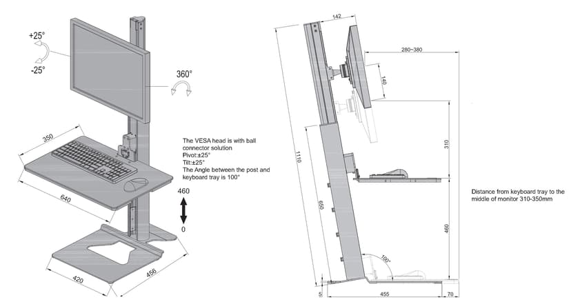 Multibrackets M Easy Stand Desktop