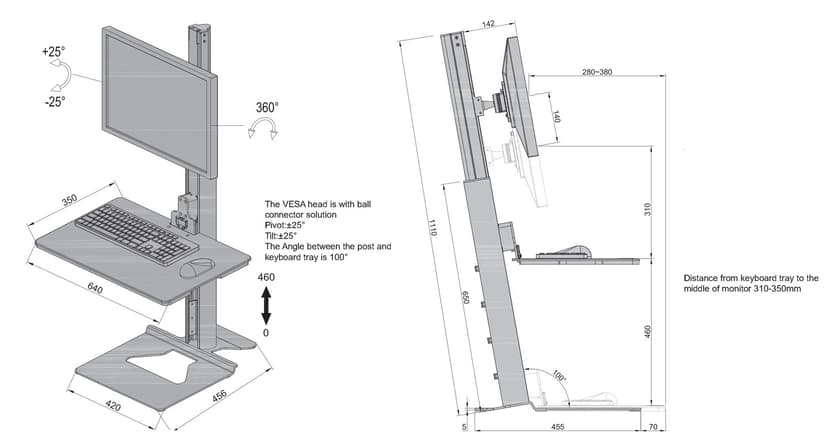 Multibrackets M Easy Stand Desktop