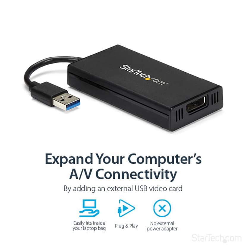 Startech USB 3.0 to 4K DisplayPort External Multi Monitor Video Graphics Adapter ulkoinen videoadapteri