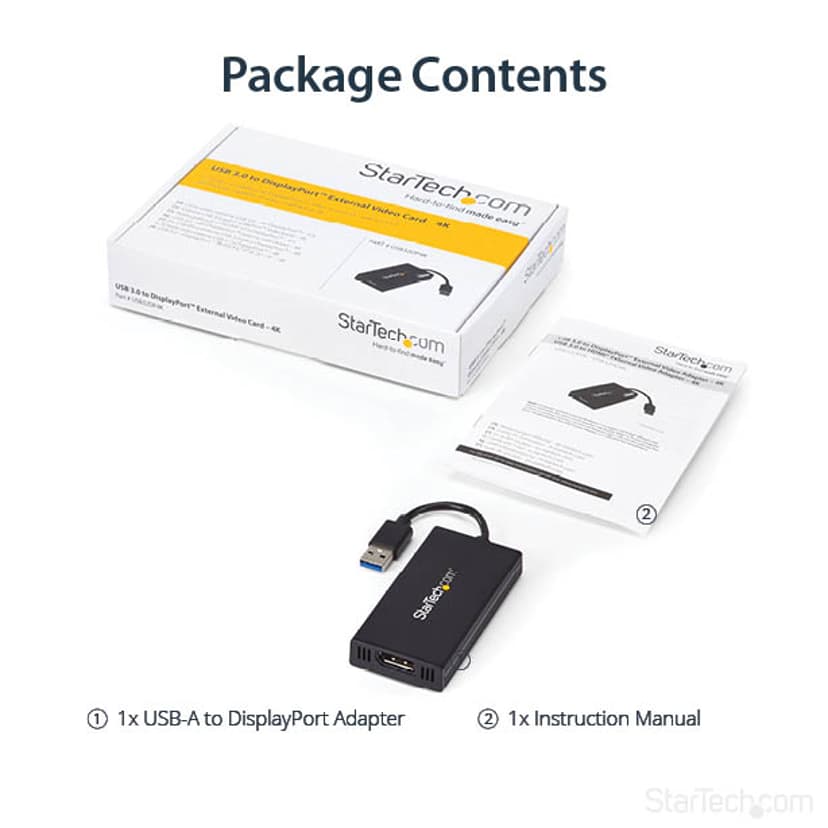 Startech USB 3.0 to 4K DisplayPort External Multi Monitor Video Graphics Adapter ulkoinen videoadapteri