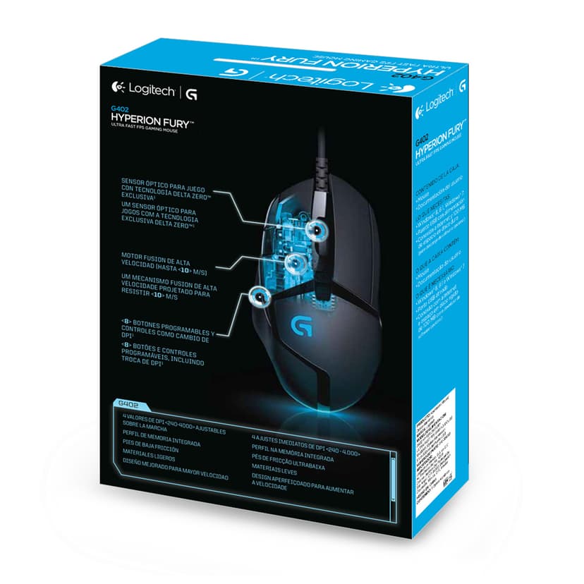 Logitech Hyperion Fury G402 USB-A Mus