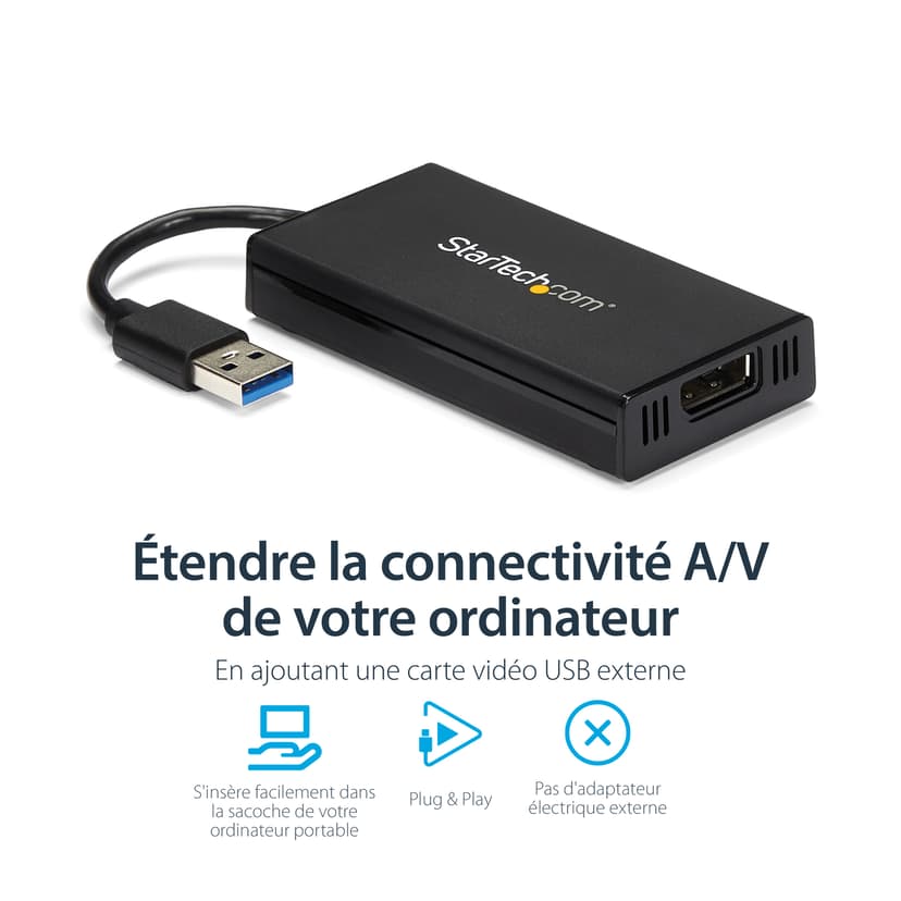 Startech USB 3.0 to 4K DisplayPort External Multi Monitor Video Graphics Adapter ulkoinen videoadapteri
