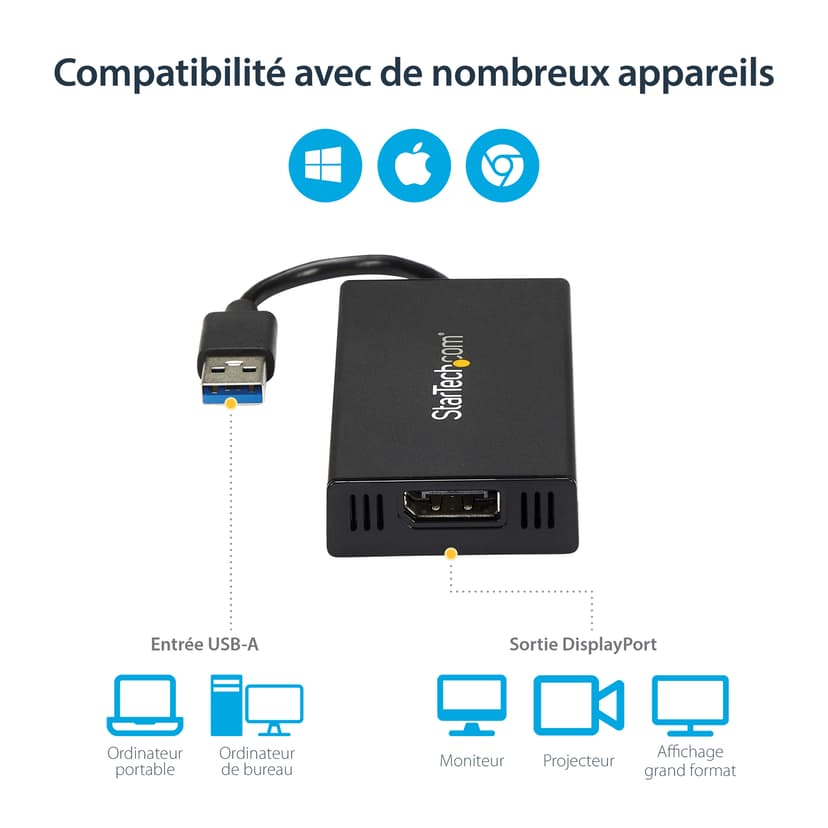 Startech USB 3.0 to 4K DisplayPort External Multi Monitor Video Graphics Adapter ulkoinen videoadapteri