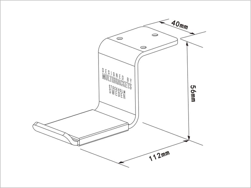 Multibrackets m Headset Holder Desk Hvit Hvit