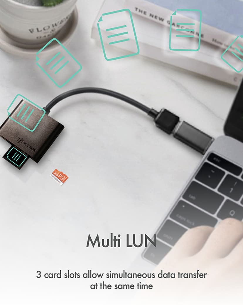 Raidsonic Icybox Multireader Cf,SD,Microsd