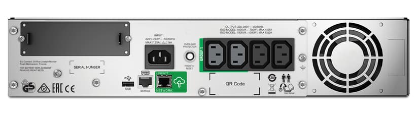 APC Smart-UPS 1500VA LCD RM 2U 230V met Smartconnect