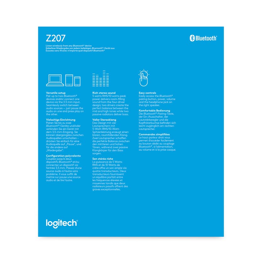 Logitech Z207 Bluetooth Musta