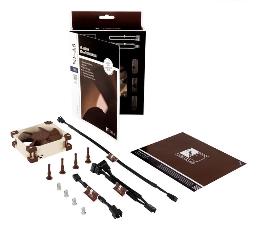 Noctua NF-A8 PWM 80MM Fläkt Beige, Brun