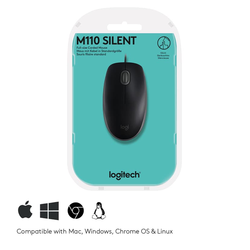 Logitech B110 Silent USB A-tyyppi