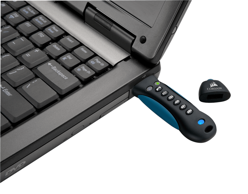 Corsair Padlock 3 64GB USB Type-A Svart, Blå