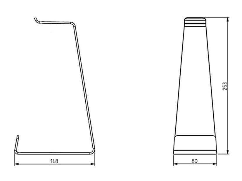 Multibrackets M Headset Holder Table Stand Svart Sort Hodetelefonholder