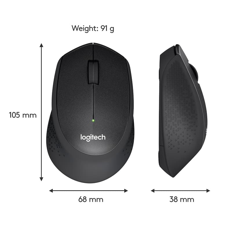 Logitech M330 Silent Wireless RF kabel-fri Mus
