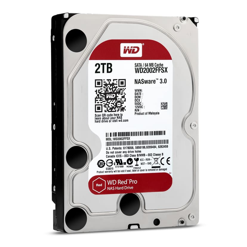 WD Red Pro 2TB 3.5" 7200r/min SATA 6.0 Gbit/s HDD
