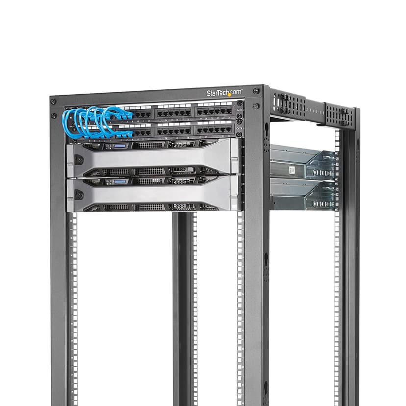 Startech 25U Adjustable Depth Open Frame 4 Post Server Rack