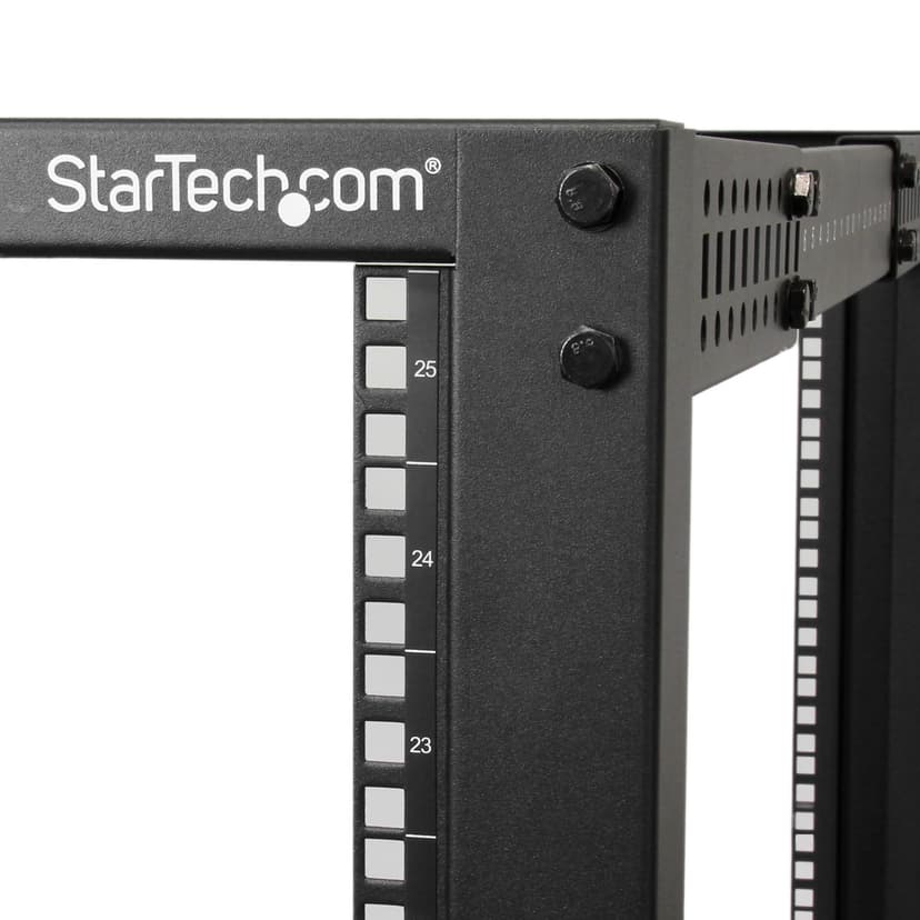 Startech 25U Adjustable Depth Open Frame 4 Post Server Rack