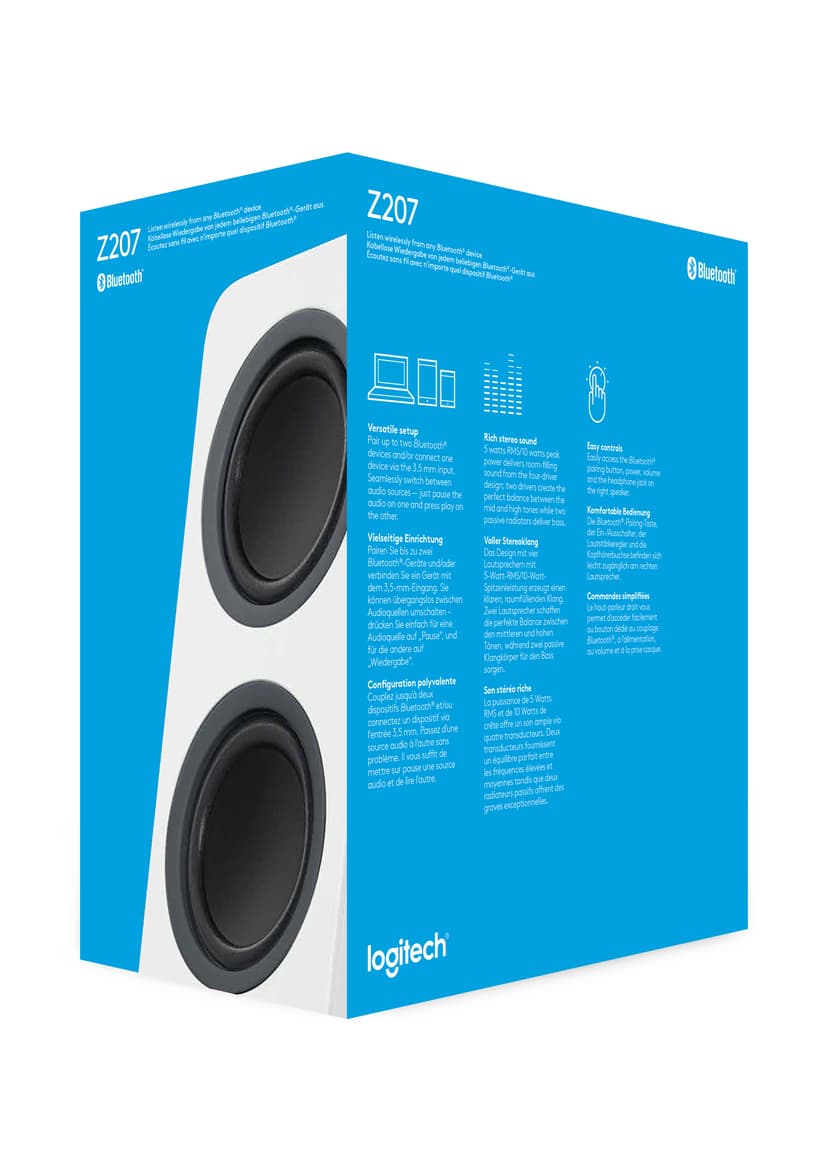 Logitech Z207 Bluetooth Valkoinen