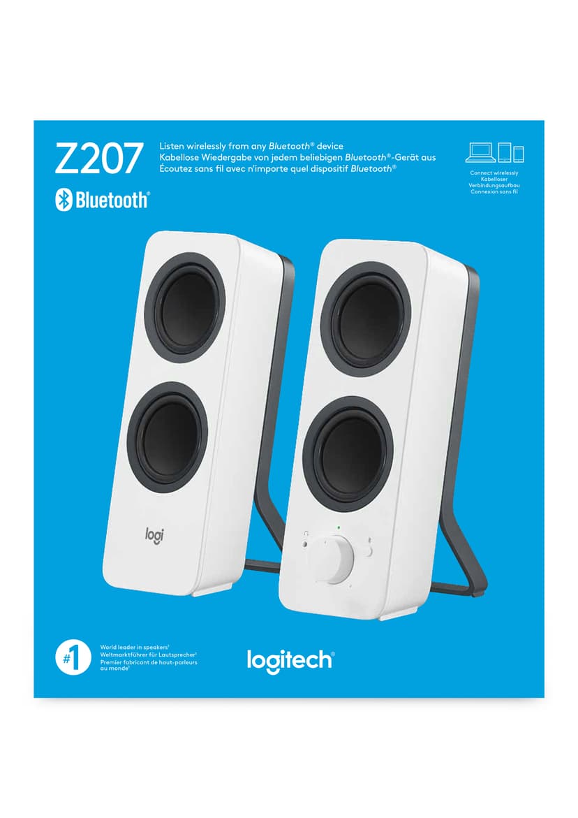 Logitech Z207 Bluetooth Valkoinen